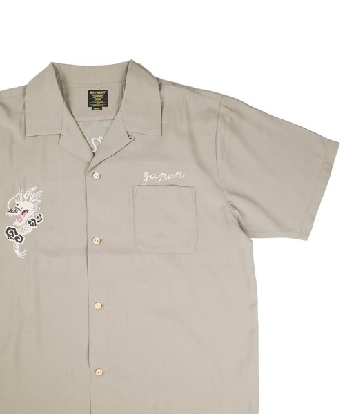 HOUSTON(ヒューストン)の「【UT207】【HOUSTON/ヒューストン】TIGER & DRAGON SOUVENIR SHIRT 41277(シャツ/ブラウス・メンズ・ブラック/オリーブ・LARGE/MEDIUM)」の17枚目の写真