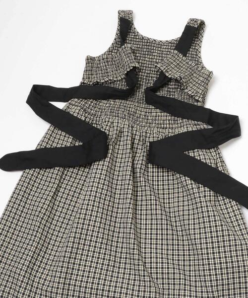URBAN RESEARCH Sonny Label(アーバンリサーチサニーレーベル)の「サマーチェックシャーリングキャミワンピース(ワンピース・レディース・ブラック/ブラウン・FREE)」の13枚目の写真