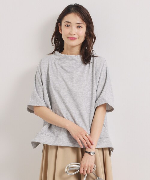 ITS'DEMO（イッツデモ）の「【洗濯機OK】ミニ裏毛ドルマントップス（Tシャツ/カットソー・レディース・ベージュ/アイボリー/ブラック/グレー・00）」の3枚目の写真