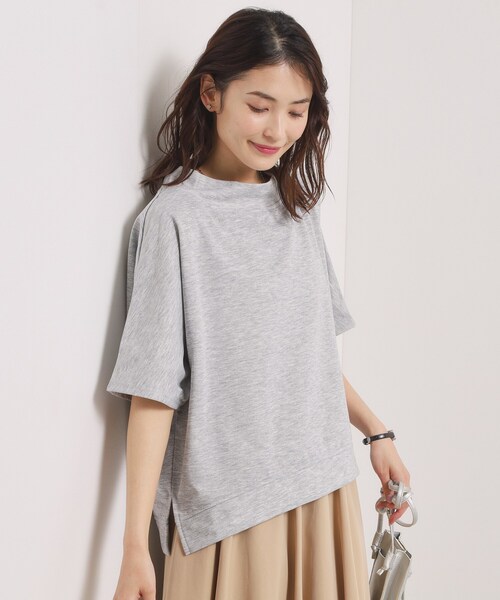 ITS'DEMO（イッツデモ）の「【洗濯機OK】ミニ裏毛ドルマントップス（Tシャツ/カットソー・レディース・ベージュ/アイボリー/ブラック/グレー・00）」の9枚目の写真