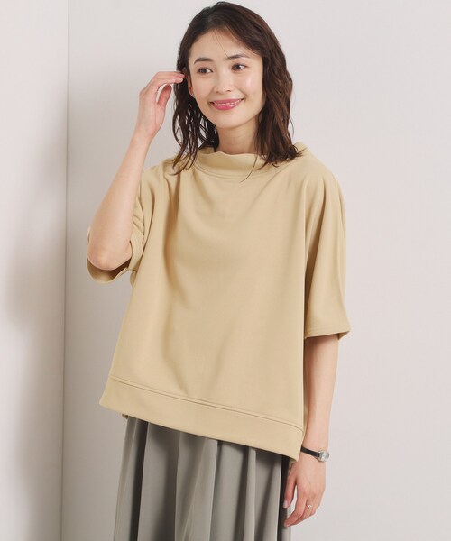 ITS'DEMO（イッツデモ）の「【洗濯機OK】ミニ裏毛ドルマントップス（Tシャツ/カットソー・レディース・ベージュ/アイボリー/ブラック/グレー・00）」の13枚目の写真