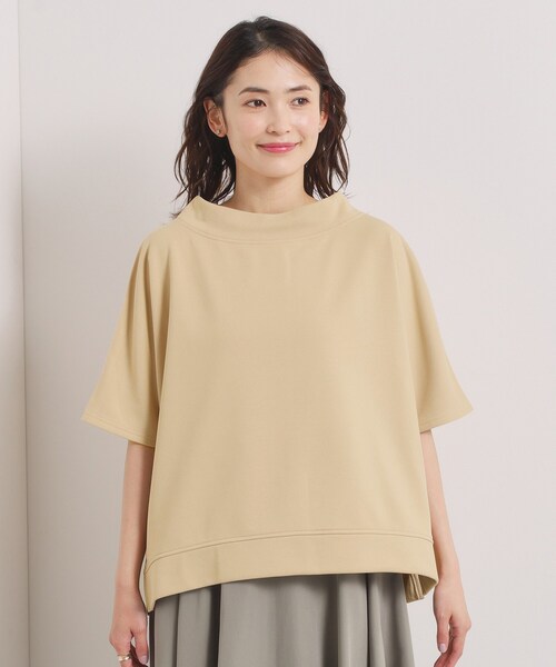 ITS'DEMO（イッツデモ）の「【洗濯機OK】ミニ裏毛ドルマントップス（Tシャツ/カットソー・レディース・ベージュ/アイボリー/ブラック/グレー・00）」の21枚目の写真