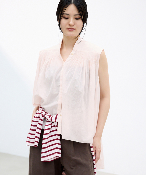 IENA(イエナ)の「AAYUSHI/アユーシ 別注ピンタックボイルブラウス SGN070151(シャツ/ブラウス・レディース・ブラック/ピンク・FREE)」の13枚目の写真