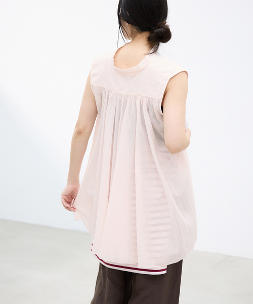 IENA(イエナ)の「AAYUSHI/アユーシ 別注ピンタックボイルブラウス SGN070151(シャツ/ブラウス・レディース・ブラック/ピンク・FREE)」の15枚目の写真
