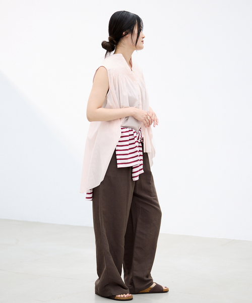 IENA(イエナ)の「AAYUSHI/アユーシ 別注ピンタックボイルブラウス SGN070151(シャツ/ブラウス・レディース・ブラック/ピンク・FREE)」の20枚目の写真