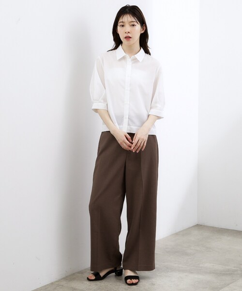 grove(グローブ)の「【2点SET・二の腕カバー】レースベスト×シアーブラウスSET(シャツ/ブラウス・レディース・オフホワイト/ブラック/ライトブルー・01/02/03/04)」の22枚目の写真