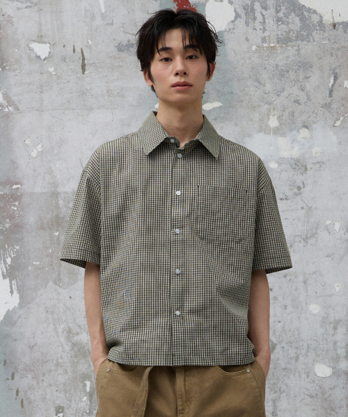 AGOD（エージーオーディー）の「クロップハーフチェックシャツ[カーキ]（シャツ/ブラウス・レディース・その他・SMALL/MEDIUM/LARGE）」の11枚目の写真