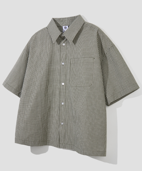 AGOD（エージーオーディー）の「クロップハーフチェックシャツ[カーキ]（シャツ/ブラウス・レディース・その他・SMALL/MEDIUM/LARGE）」の3枚目の写真