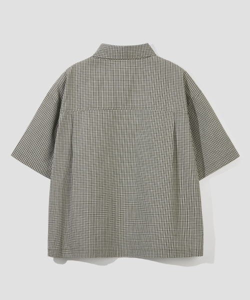 AGOD（エージーオーディー）の「クロップハーフチェックシャツ[カーキ]（シャツ/ブラウス・レディース・その他・SMALL/MEDIUM/LARGE）」の4枚目の写真