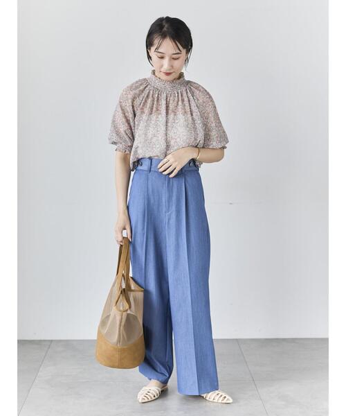 Te chichi（テチチ）の「デニムライクシルキータッチワイドパンツ（その他パンツ・レディース・ネイビー/ブルー・M/S）」の19枚目の写真