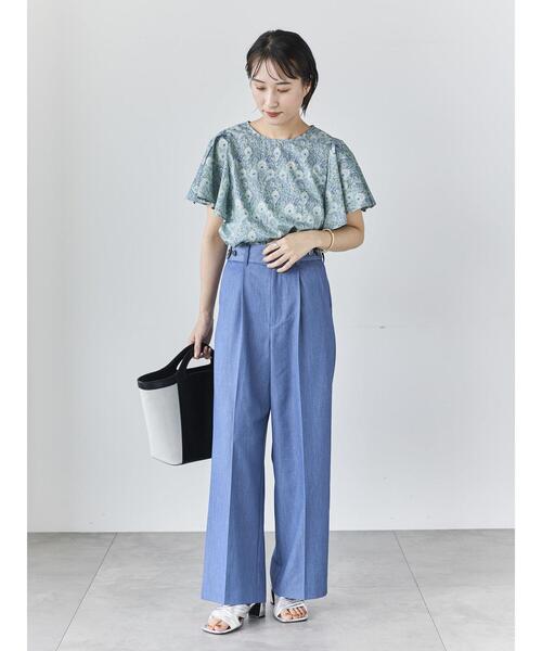 Te chichi（テチチ）の「デニムライクシルキータッチワイドパンツ（その他パンツ・レディース・ネイビー/ブルー・M/S）」の21枚目の写真