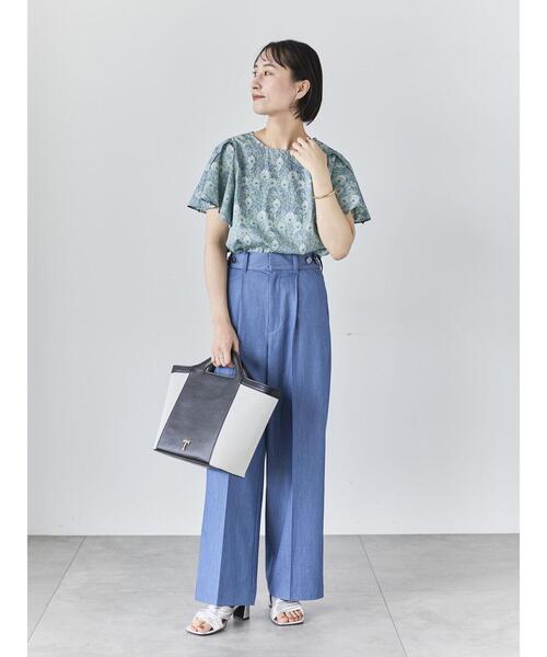 Te chichi（テチチ）の「デニムライクシルキータッチワイドパンツ（その他パンツ・レディース・ネイビー/ブルー・M/S）」の22枚目の写真