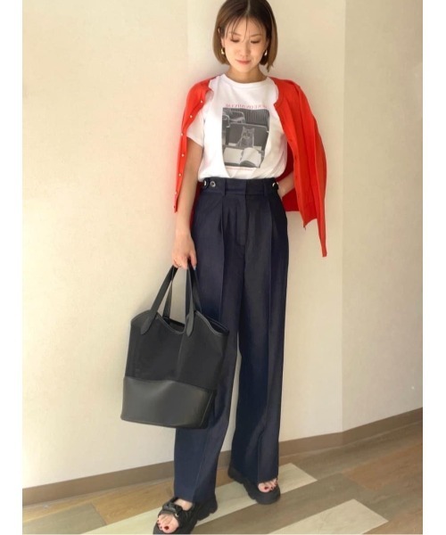 Te chichi（テチチ）の「デニムライクシルキータッチワイドパンツ（その他パンツ・レディース・ネイビー/ブルー・M/S）」の10枚目の写真