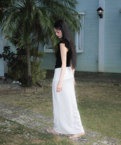 ROSEFRANTZ（ロゼフランツ）の「Ribbon Shirring Sleeveless [Black]（Tシャツ/カットソー・レディース・ブラック・OS）」の5枚目の写真