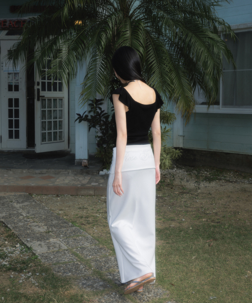 ROSEFRANTZ（ロゼフランツ）の「Ribbon Shirring Sleeveless [Black]（Tシャツ/カットソー・レディース・ブラック・OS）」の6枚目の写真