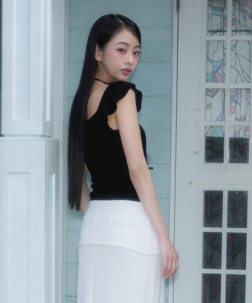 ROSEFRANTZ（ロゼフランツ）の「Ribbon Shirring Sleeveless [Black]（Tシャツ/カットソー・レディース・ブラック・OS）」の12枚目の写真