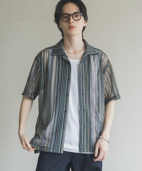 SENSE OF PLACE by URBAN RESEARCH(センスオブプレイスバイアーバンリサーチ)の「アソートレースオープンカラーショートスリーブシャツ(シャツ/ブラウス・メンズ・アイボリー/ブラック/ブラウン/チャコールグレー/ホワイト/ネイビー・X-LARGE/SMALL/MEDIUM/LARGE)」の20枚目の写真