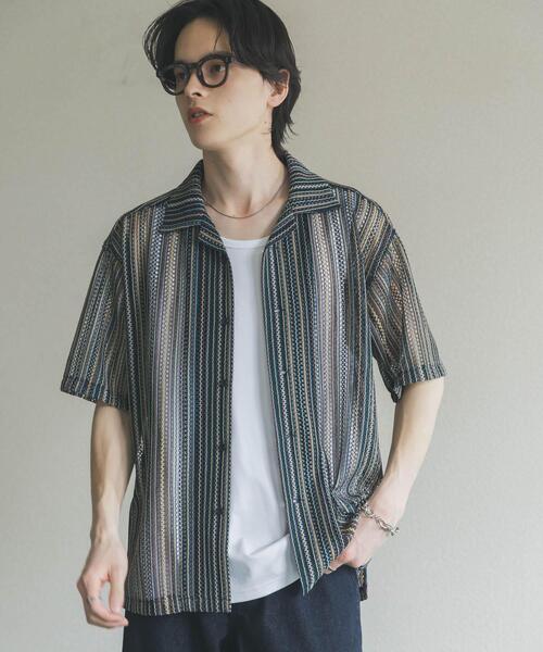 SENSE OF PLACE by URBAN RESEARCH(センスオブプレイスバイアーバンリサーチ)の「アソートレースオープンカラーショートスリーブシャツ(シャツ/ブラウス・メンズ・アイボリー/ブラック/ブラウン/チャコールグレー/ホワイト/ネイビー・X-LARGE/SMALL/MEDIUM/LARGE)」の21枚目の写真