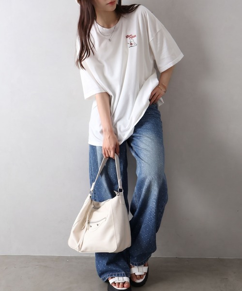 SpRay(スプレイ)の「ポテトおばけBIG Tシャツ(Tシャツ/カットソー・レディース・ブラック/ブラウン/オフホワイト/アイボリー/オートミール・FREE)」の13枚目の写真