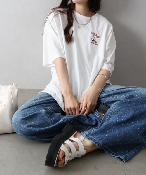 SpRay(スプレイ)の「ポテトおばけBIG Tシャツ(Tシャツ/カットソー・レディース・ブラック/ブラウン/オフホワイト/アイボリー/オートミール・FREE)」の14枚目の写真