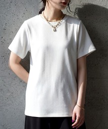antiqua | 綿混 半袖 無地  Tシャツ(Tシャツ/カットソー)