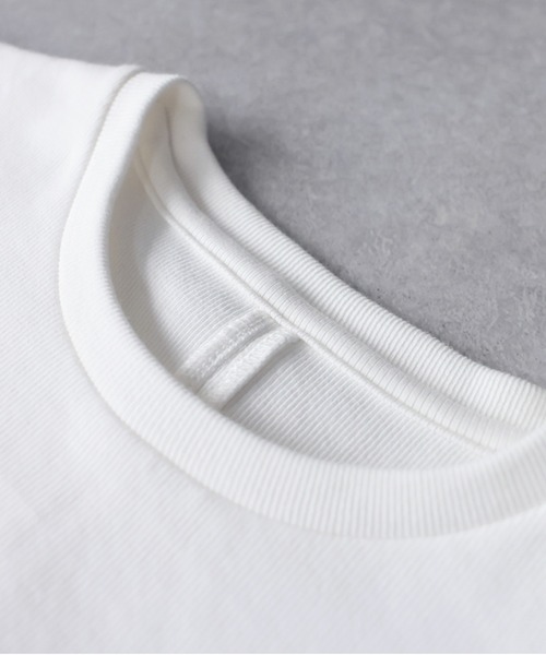 antiqua（アンティカ）の「綿混 半袖 無地  Tシャツ（Tシャツ/カットソー・レディース・ベージュ/ホワイト・M）」の3枚目の写真