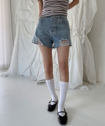 4INT. | ヴィンテージ ダメージ ショート デニム パンツ(デニムパンツ)