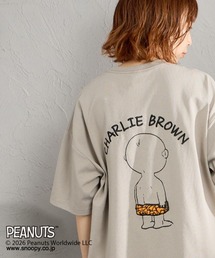 [PEANUTS×JEANS FACTORY/ピーナッツ×ジーンズ ファクトリー] チャーリー・ブラウン / 刺繍プリントTシャツ