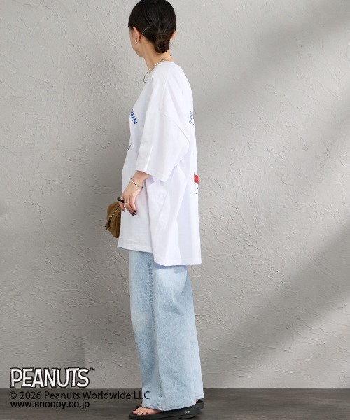 PEANUTS（ピーナッツ）の「[PEANUTS×JEANS FACTORY/ピーナッツ×ジーンズ ファクトリー] チャーリー・ブラウン / 刺繍プリントTシャツ（Tシャツ/カットソー・レディース・スミクロ/グレイッシュベージュ/ホワイト・S/M/L）」の19枚目の写真