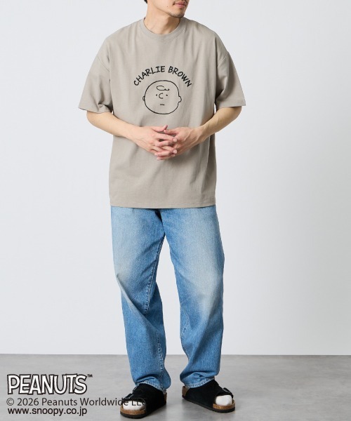 PEANUTS（ピーナッツ）の「[PEANUTS×JEANS FACTORY/ピーナッツ×ジーンズ ファクトリー] チャーリー・ブラウン / 刺繍プリントTシャツ（Tシャツ/カットソー・レディース・スミクロ/グレイッシュベージュ/ホワイト・S/M/L）」の12枚目の写真