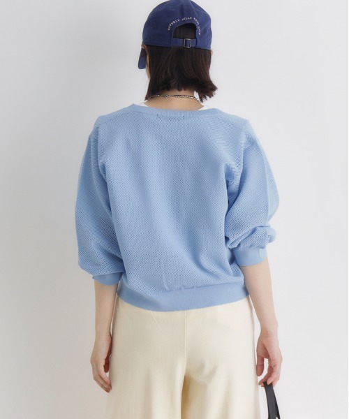 Right-on（ライトオン）の「HONEYSUCKLE ROSE(ハニーサックルローズ)メッシュカーディガン（カーディガン/ボレロ・レディース・キナリ/ブルー/ブラック・M/L）」の10枚目の写真