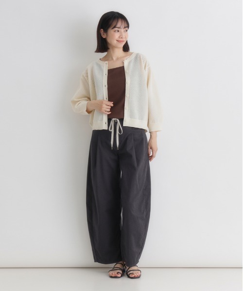Right-on（ライトオン）の「HONEYSUCKLE ROSE(ハニーサックルローズ)メッシュカーディガン（カーディガン/ボレロ・レディース・キナリ/ブルー/ブラック・M/L）」の7枚目の写真