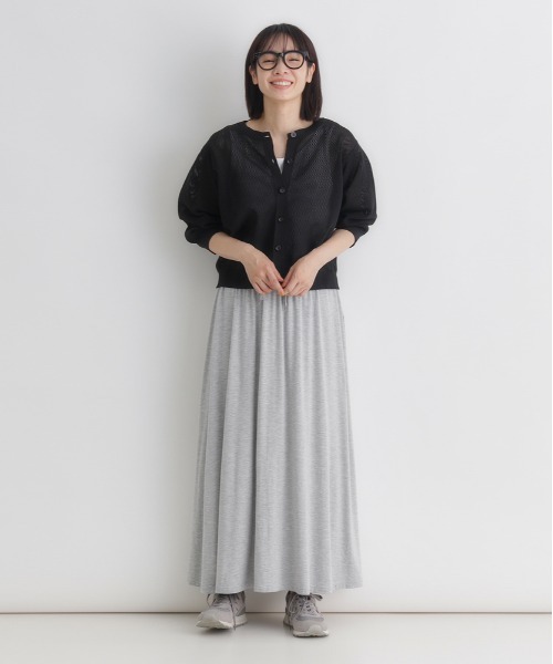 Right-on（ライトオン）の「HONEYSUCKLE ROSE(ハニーサックルローズ)メッシュカーディガン（カーディガン/ボレロ・レディース・キナリ/ブルー/ブラック・M/L）」の15枚目の写真