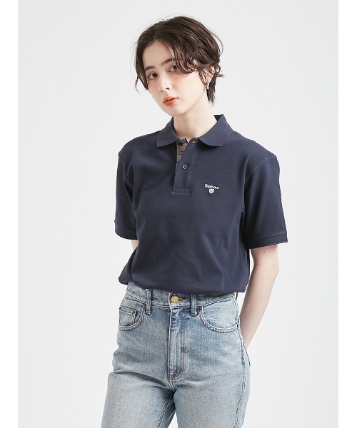 Barbour（バブアー）の「タータン チェック Barbour ロゴ スポーツ ポロシャツ（ポロシャツ・メンズ・ネイビー/ホワイト/ブラック/ライトベージュ/ライトブルー/グレー・SMALL/LARGE/X-LARGE/MEDIUM）」の6枚目の写真
