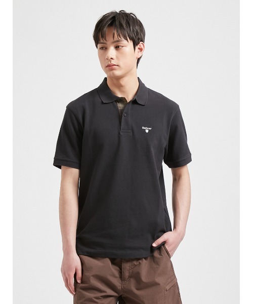 Barbour（バブアー）の「タータン チェック Barbour ロゴ スポーツ ポロシャツ（ポロシャツ・メンズ・ネイビー/ホワイト/ブラック/ライトベージュ/ライトブルー/グレー・SMALL/LARGE/X-LARGE/MEDIUM）」の2枚目の写真