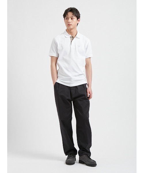 Barbour（バブアー）の「タータン チェック Barbour ロゴ スポーツ ポロシャツ（ポロシャツ・メンズ・ネイビー/ホワイト/ブラック/ライトベージュ/ライトブルー/グレー・SMALL/LARGE/X-LARGE/MEDIUM）」の7枚目の写真