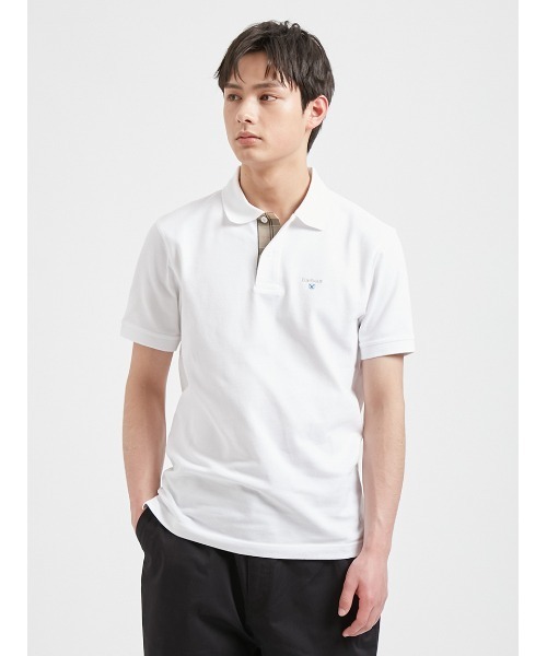 Barbour（バブアー）の「タータン チェック Barbour ロゴ スポーツ ポロシャツ（ポロシャツ・メンズ・ネイビー/ホワイト/ブラック/ライトベージュ/ライトブルー/グレー・SMALL/LARGE/X-LARGE/MEDIUM）」の10枚目の写真
