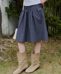 GIUNON | shirring midi check skirt / シャーリングミディチェックスカート(スカート)