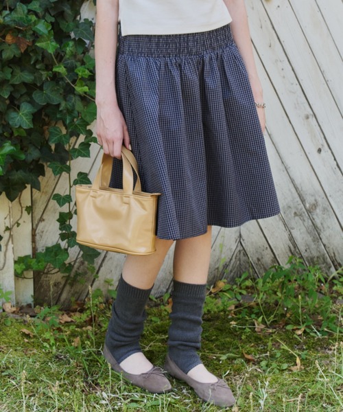 GIUNON(ジウノン)の「shirring midi check skirt / シャーリングミディチェックスカート(スカート・レディース・グレー/ネイビー・FREE)」の19枚目の写真