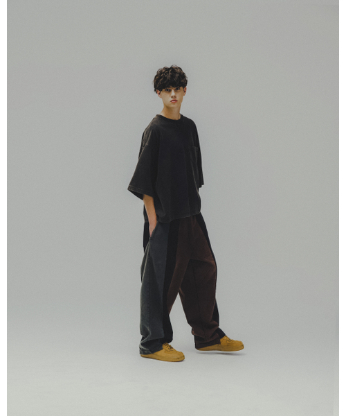 ANGLAN（アングラン）の「Washed Wide Pocket Crop Tee - Black（Tシャツ/カットソー・メンズ・その他・1/2）」の6枚目の写真