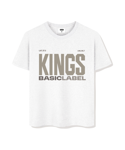 BASIC LABEL（ベーシックラベル）の「Kingsof overfit short-sleeved T-shirt 4 Color [BLSE_1006]（Tシャツ/カットソー・レディース・ホワイト/ブラック/ネイビー/アイボリー・SMALL/MEDIUM/LARGE/X-LARGE）」の2枚目の写真