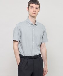 MACKINTOSH LONDON | 【FLEX JERSEY】ギンガムサッカージャージー半袖釦ダウンシャツ(シャツ/ブラウス)