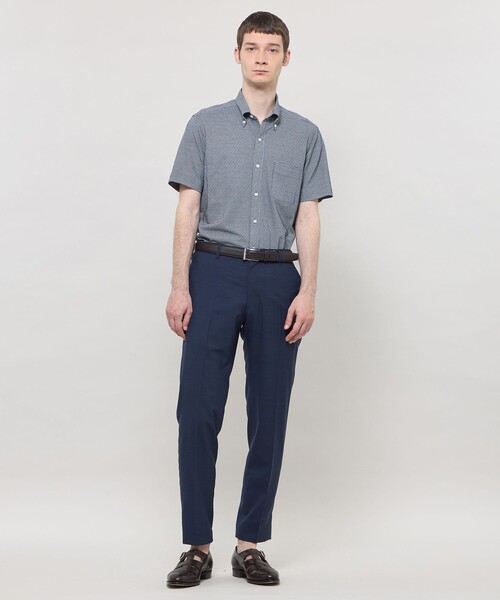 MACKINTOSH LONDON（マッキントッシュ ロンドン）の「【FLEX JERSEY】ギンガムサッカージャージー半袖釦ダウンシャツ（シャツ/ブラウス・メンズ・グレー系その他/ネイビー・XL/L/M）」の11枚目の写真