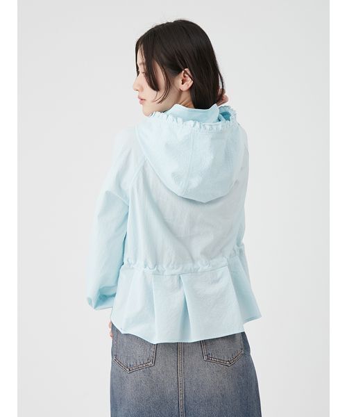 LILY BROWN(リリーブラウン)の「【UVカット】ペプラムブルゾン(ブルゾン・レディース・ホワイト/ブラック/ライトブルー・F)」の8枚目の写真