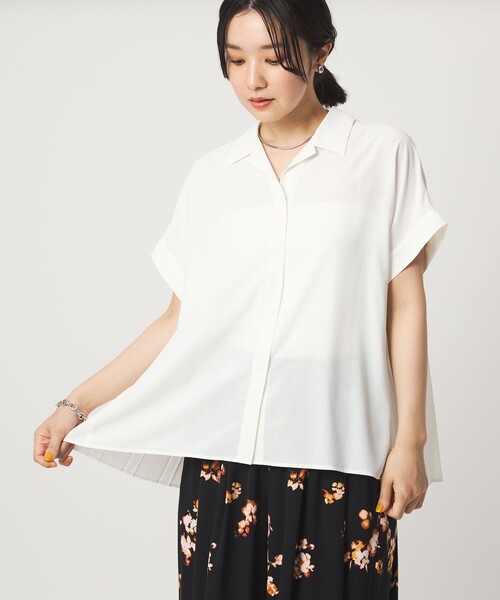 セール】【WEB限定】＜at ease＞バック プリーツ ブラウス UVカット