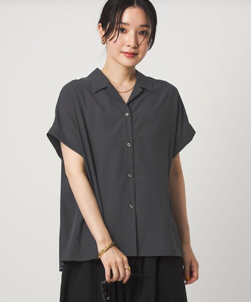 WEB限定】＜at ease＞バック プリーツ ブラウス UVカット 通気性