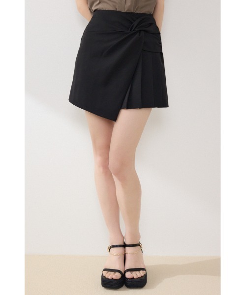 rienda（リエンダ）の「カシュクールプリーツジャストウエストミニスカート 春服 夏服（スカート・レディース・ベージュ/グリーン/ブラック・MEDIUM/SMALL/X-SMALL）」の18枚目の写真