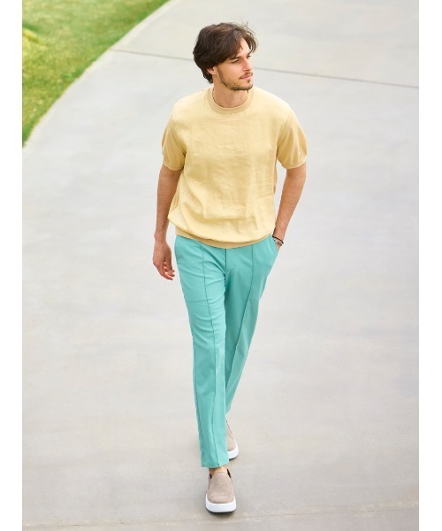 AOURE（アウール）の「NEVE SUMMER ニットコンビTEE（ニット/セーター・メンズ・ミント/オレンジ/ブラック/オートミール・LARGE/SMALL/MEDIUM/X-LARGE）」の7枚目の写真