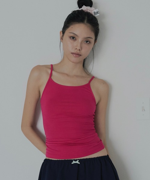 FEKETE(フェケテ)の「minimal camisole / ストレッチキャミソール(キャミソール・レディース・ターコイズブルー/ピンク/ブラック・SMALL/LARGE/MEDIUM)」の3枚目の写真