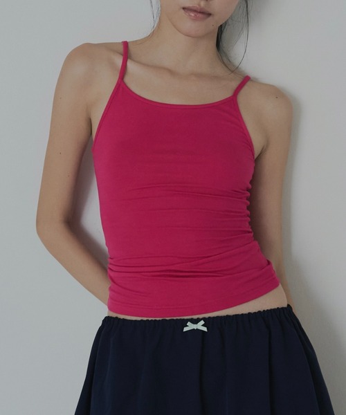 FEKETE(フェケテ)の「minimal camisole / ストレッチキャミソール(キャミソール・レディース・ターコイズブルー/ピンク/ブラック・SMALL/LARGE/MEDIUM)」の8枚目の写真